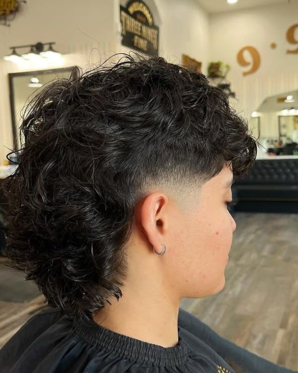 Burst Fade Mullet