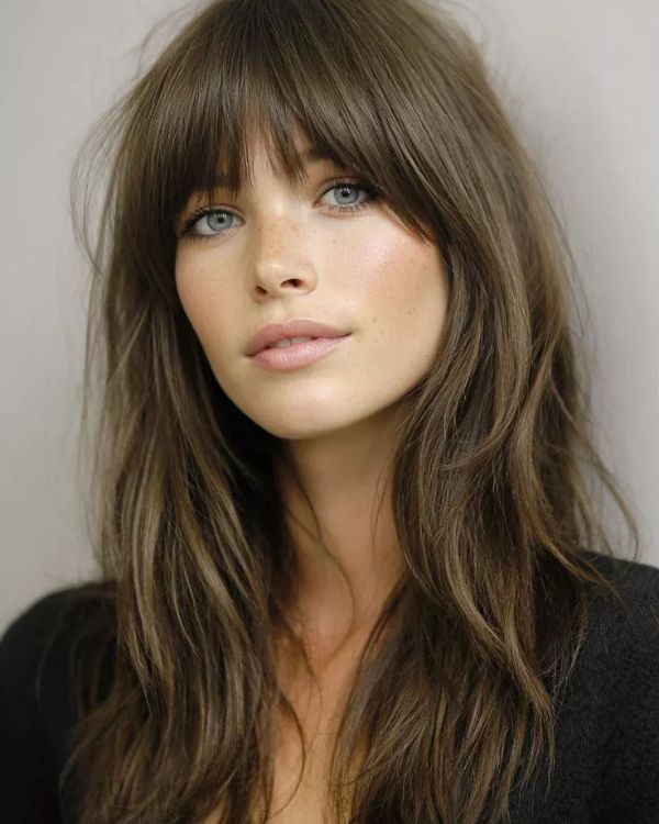 Combed Over Fringe with Taper Fade
