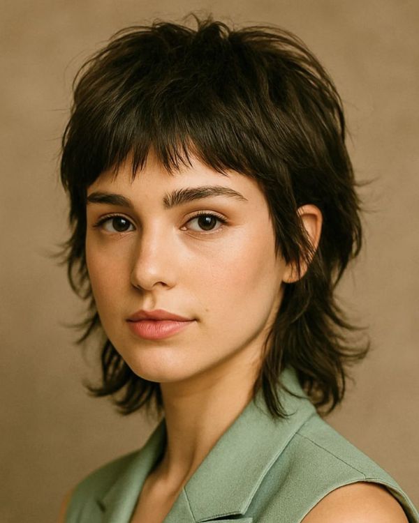 Faded Mullet with Fringe