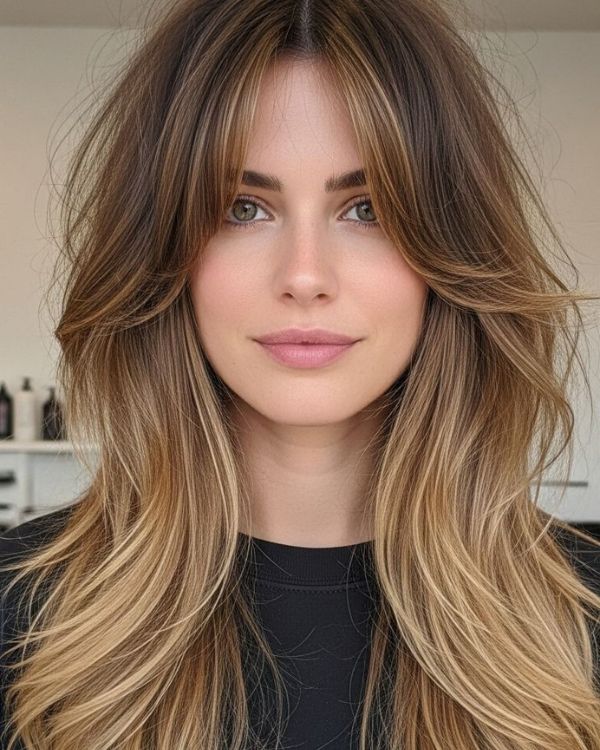 Middle Part Flow with Long Curtains