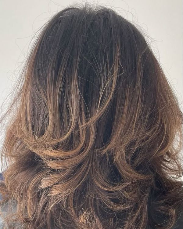 Middle Parted Brush Back