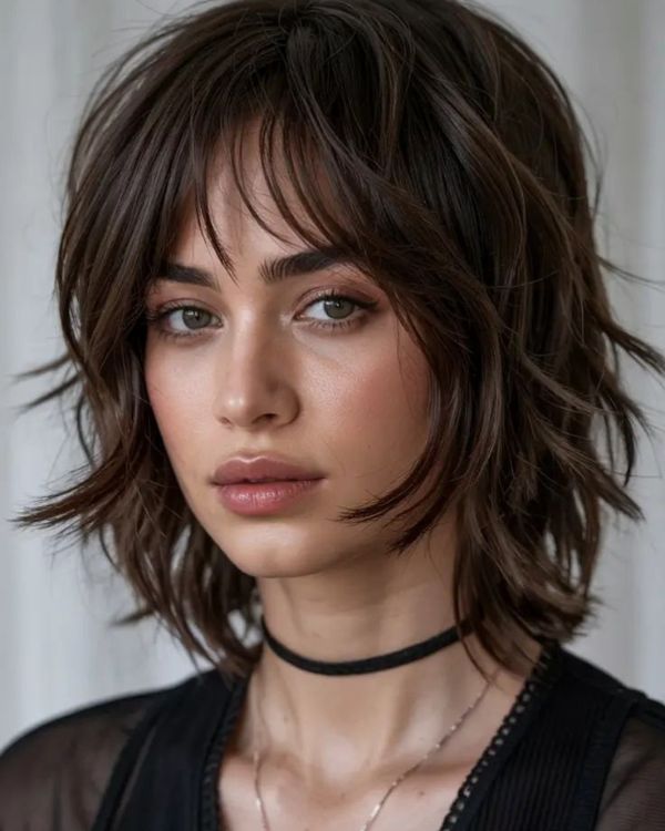 Short Shaggy Hair with Taper Fade Sides