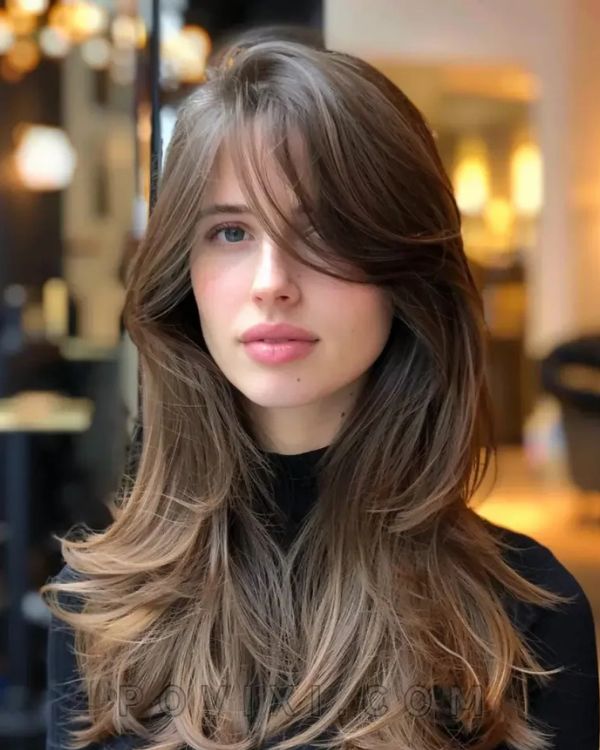 Side Swept Hair with Short Sides