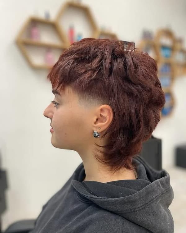 Trendy Short Mullet with Low Taper Fade