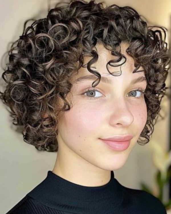 Curly Perm with Fade