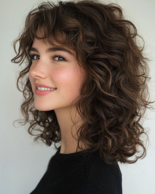 Curly Wolf Cut