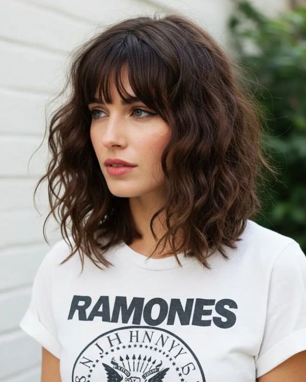 Heavy Wavy Fringe with Taper Fade