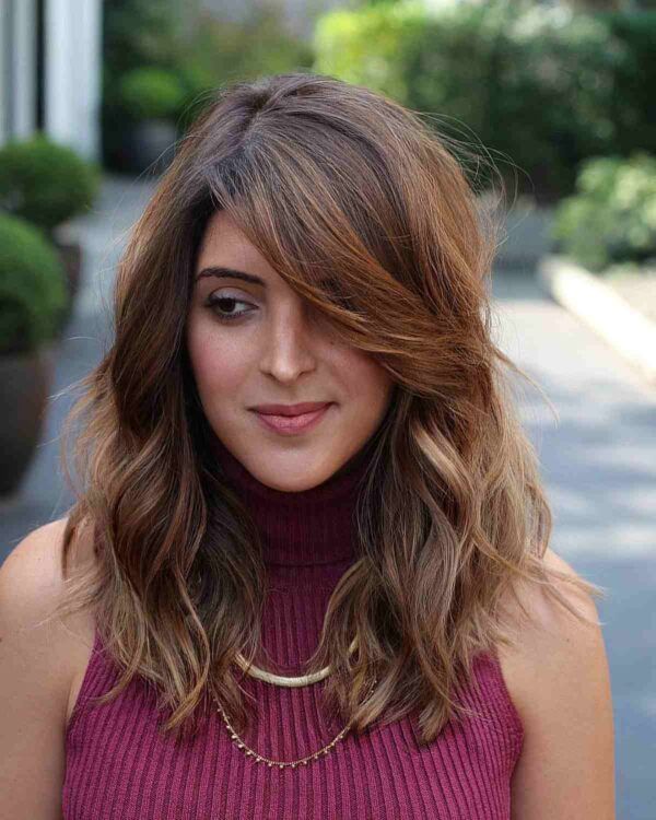 Long Flowing Side Part