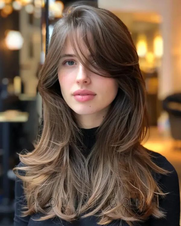 Long Side Swept Hair