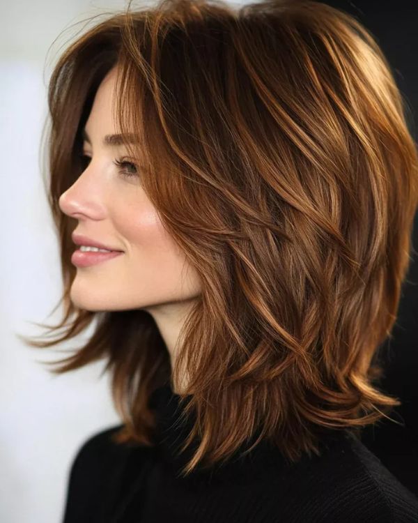 Messy Layered Comb Over with Tapered Sides