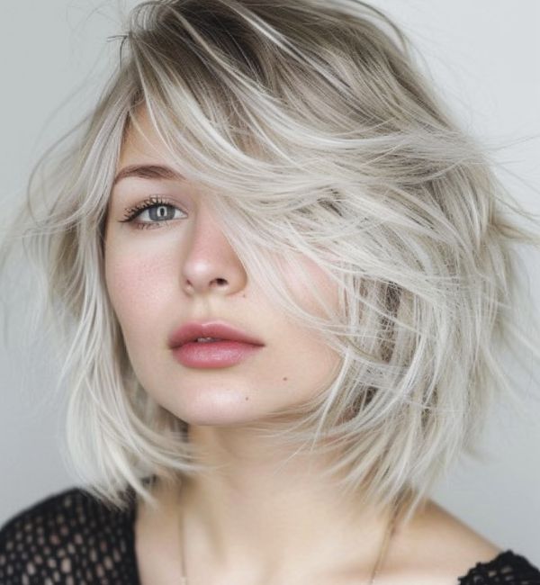 Side-swept fringe