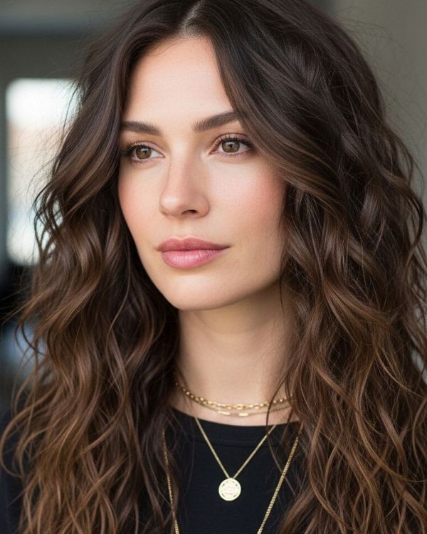 Long, Messy Curly Hair