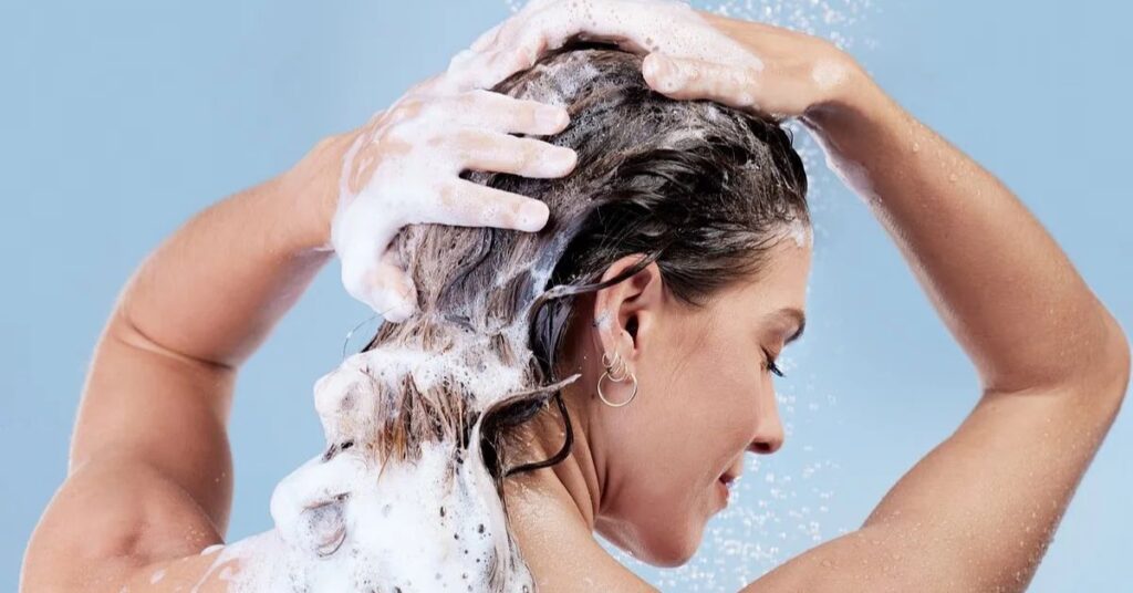 Wash Hair with Volumizing Shampoo and Conditioner